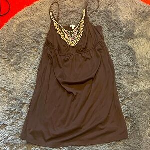 Maurices BrownSundress with Beaded Neckline